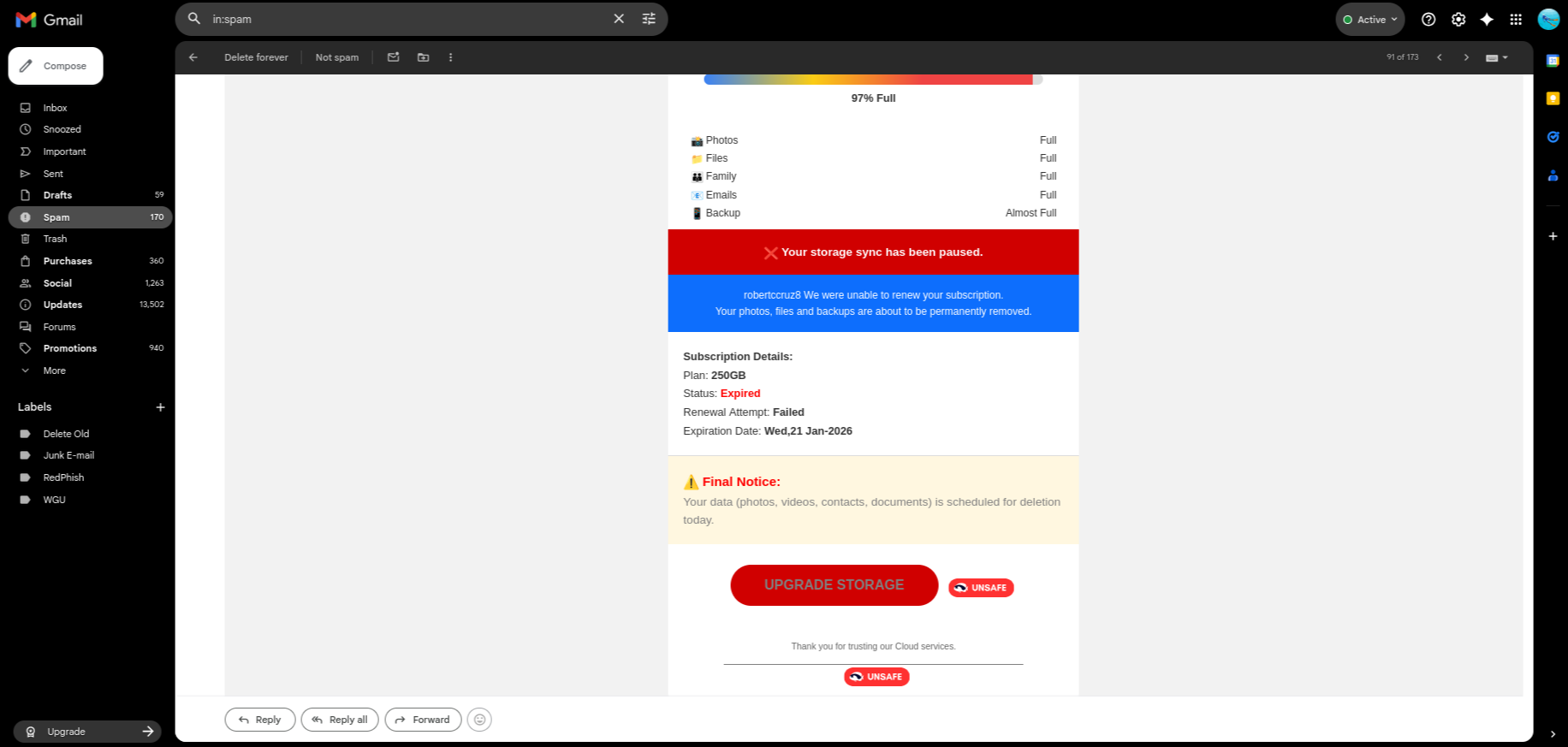 Catches phishing emails that slip through
